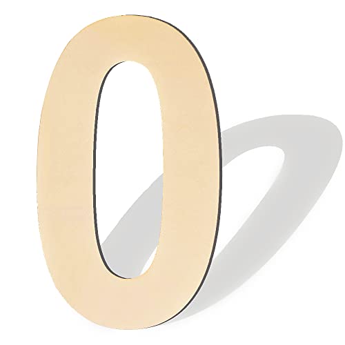 12 Inch Large Blank Wood Number 0 Unfinished Wood Slices Signs Board, Wooden Numbers for DIY Craft Projects, Birthday, Party, Wedding Decorations BIUWING