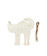 Spooky Town Wood Cutout Color-Your-Own-Ornament Halloween Craft - 3.5 Inches Tall - 8 Pieces with Twine Hangers (Black Cat) Spooky Town