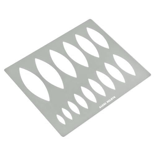 Aleks Melnyk #204 Metal Ellipse Template, Ellipse Stencil, Pointed Oval, Ellipse Master, Art Oval Tool, Isometric Drawing Template, Lapidary, - WoodArtSupply