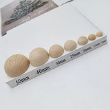INSPIRELLE 15mm Unfinished Half Round Wooden Beads 350pcs Split Natural Round Wood Balls for Crafts and Christmas Home Party Decorative INSPIRELLE