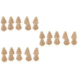 ABOOFAN 60 Pcs Unfinished Doll Crafts Blank Cake Topper Wooden Acorns Unfinished Wooden Christmas Peg Doll Wooden Puppet Toys DIY Wooden Christmas ABOOFAN