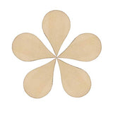 SUPVOX 100pcs Unfinished Drop Shape teardrops Wood Slices DIY Paint Decorate SUPVOX