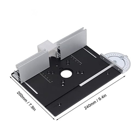 Kadimendium Router Lift with Top Plate Router Lifting Base Woodworking Slotting Trimming Chamfering Table Top Router Table Lifting System Base Kadimendium