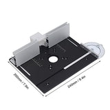 Router Lift with Top Plate, Aluminum Alloy, Universal Type for Woodworking Slotting Trimming Chamfering Table Top (Black) VBESTLIFE