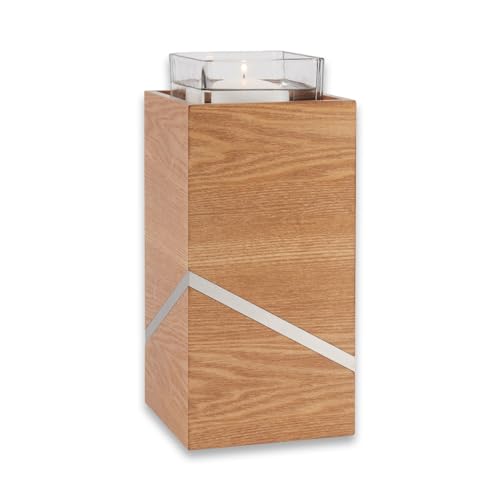 Deering Moments Modern Decorative Wooden Cremation Urn for Human Ashes, Includes Decorative Vase, Extra Large Holds up to 260lb pre Cremation Weight Deering Moments