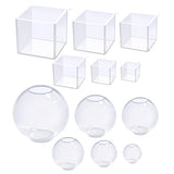 12Pcs Transparent Resin Molds Silicone Set, Clear Silicone Molds for Epoxy Resin Include Seamless Sphere ,Deep Cube Resin Molds Silicone,Molds for Loyohep