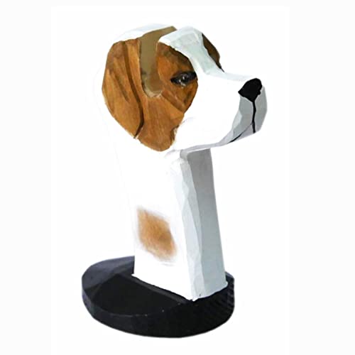 Red Dollar Handmade Wood Carved Animal Eyeglass Holder, Cute Sunglasses Display Stand, Nightstand Home Office Desk Decor, Christmas Holiday New Year Red Dollar