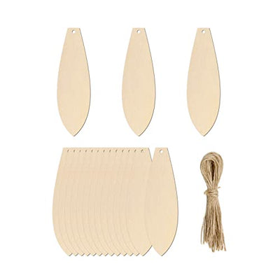 20pcs Surfboard Shape Unfinished Wood Cutouts DIY Crafts Blank Surfboards Wooden Ornaments for Summer Beach Hawaii Luau Party Decoration
