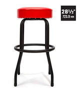 Craftsman Fixed Height Work Shop Stool, 28.5-inches Tall, Rip-Resistant Padded Vinyl Seat, 300-lb Capacity, 360-degree Footrest, Non-Marring Feet Craftsman