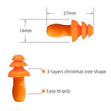 Quality Reusable Earplugs 100 Pair - 25dB Corded Silicone Ear Plugs for Shooting Noise Reduction Construction Work - Motorcycle Ear Plugs with String Quality Plugs by Rips
