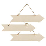 Samanter Blank Wood Sign for Crafts,Unfinished Wood Slices DIY Hanging Wood3pcs Samanter