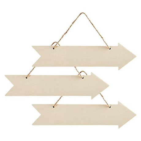 Samanter Blank Wood Sign for Crafts,Unfinished Wood Slices DIY Hanging Wood3pcs Samanter