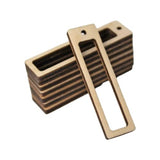 ALL SIZES BULK (12pc to 100pc) Unfinished Wood Laser Cutout Bar Bars Hollow Rectangle Dangle Earring Jewelry Blanks Shape Crafts Made in Texas Texan Wood Crafts