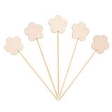 Toyvian 8pcs Girl Fairy Wands Stickers Unfinished Princess Wand Kit Homemade DIY Wood Flower Wand DIY Wooden Star Wands Unfinished Wood Crafts for Toyvian