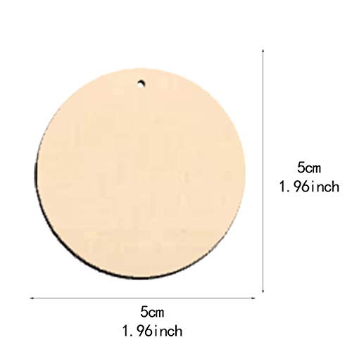 50pcs Geometric Earrings Wood Discs for Crafts Ear Jewelry Gift Decorative Earrings Wood Slices Bulk Unfinished Earrings paintable Earrings Thick Kisangel