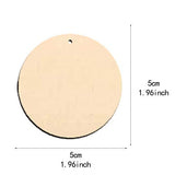 50pcs Geometric Earrings Wood Discs for Crafts Ear Jewelry Gift Decorative Earrings Wood Slices Bulk Unfinished Earrings paintable Earrings Thick Kisangel