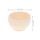 KALLORY Unfinished Wood Blank Bowls 10pcs Miniature Wooden Bowls Unpainted Tiny Bowls Dollhouse Tableware for DIY Painting Art Crafts Projects KALLORY