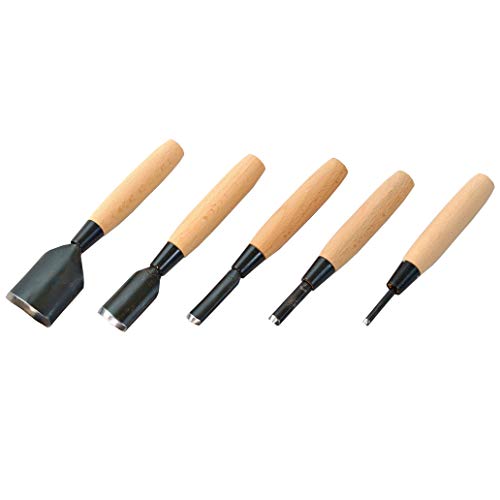 KAKURI Leather Corner Punch Tool 9mm Made in Japan, Professional Leather Cutter Knife Half-Round U Gouge, Sharp Japanese Carbon Steel Blade KAKURI