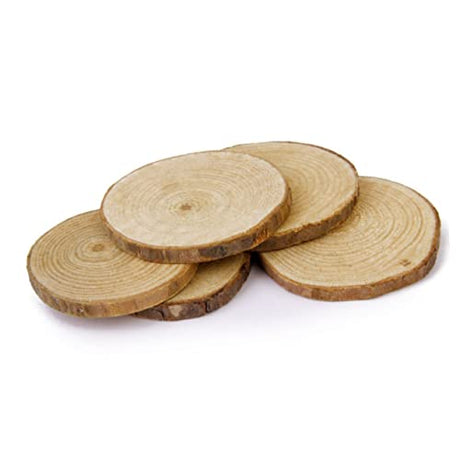 20pcs Mini Log Slices Wood Slab for Crafts Unfinished Wood Slices Small Wood Slice Birch Wood Slices Unfinished Wood Crafts Wood Slices Circles Bulk SEWOART