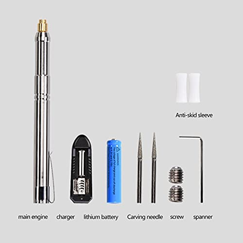 Metal Scribe,Rechargeable Engraving Pen Engraver Portable Cordless Electric Grinding Pen DIY Rotary Tool Kit Shexton