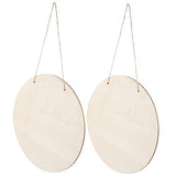 FUNOMOCYA 2 Sets DIY Door Hanging Sign Decorative Wood Plaque Unfinished Wood Crafts Blanks Hanging Wood Plaques for Crafts Blank Flags Wood Signs FUNOMOCYA