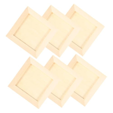 KALLORY 6pcs Clay Picture Frame Photo Frame Wall Mounting Picture Frame Blank Photo Frame Photo Sleeve Unfinished Clay Painting Frame Painting Clay KALLORY