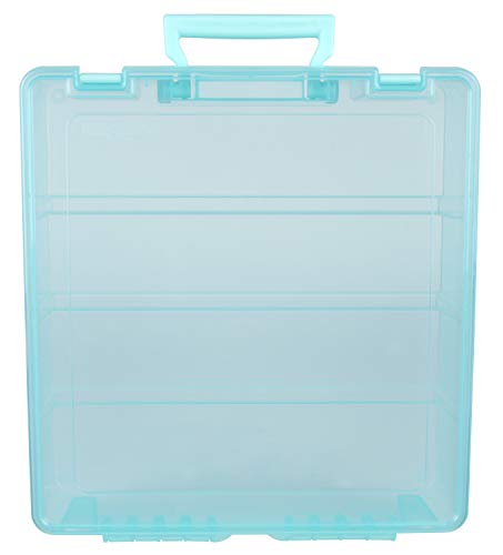 ArtBin 6955AA Super Satchel 1-Compartment Box, Art & Craft Organizer, 1-Pack, Translucent Aqua - WoodArtSupply