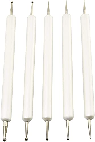 Longdex Embossing Stylus Set 5PCS 5 Size Double End Tracing Dotting Tool Stylus for Carbon Transfer Paper Mandala Rock Painting Pottery Clay Craft Longdex