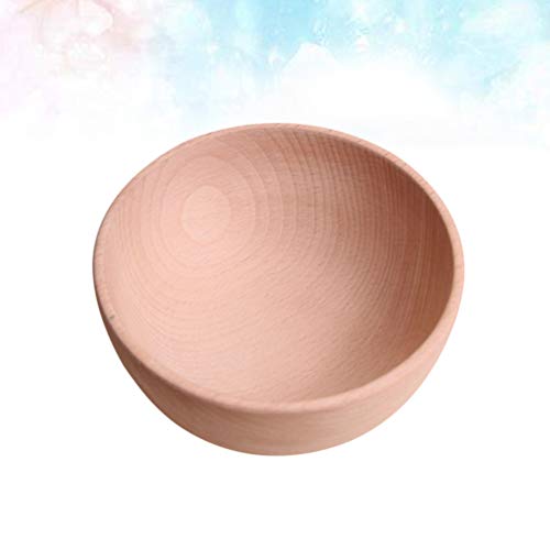 SUPVOX 2PCS Unfinished Wood Bowl Beech Bowl Wooden Bowl Soup Bowl Jewelry Holder Ready to Paint Craft Supplies - WoodArtSupply