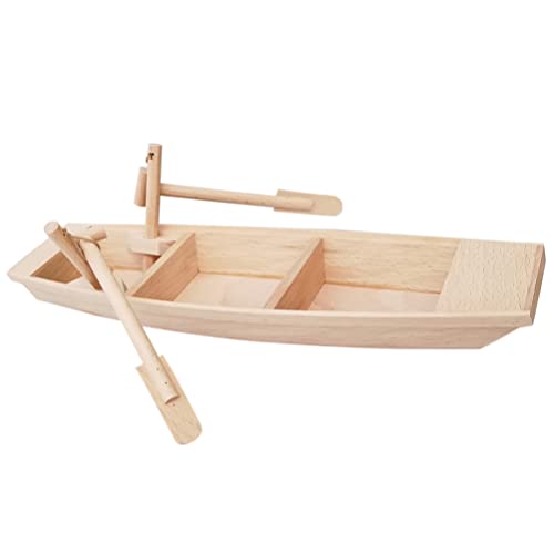 NOLITOY Unfinished Wooden Rowboat, Mini Wood Boat Model Figurine forIY Crafts School Project Birthday Party Gift Home Office Table Decoration NOLITOY