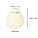 50Pcs Wood Beads Cone Shape Round Unfinished Wooden Loose Beads Wood Spacer Beads for Crafts DIY Jewelry Making Decoration Hztyyier