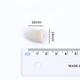 50 Pcs Natural Geometric Cone Shaped Wood Beads Unfinished Wooden Spacer Beads for Jewelry Bracelet Necklace DIY Craft Making, 14 x 16mm Teensery