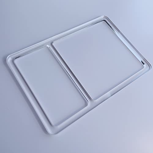 Rectangle 2 Pocket Valet Tray Router Templates, Clear Acrylic Template, Woodworking Router Template Phocaea