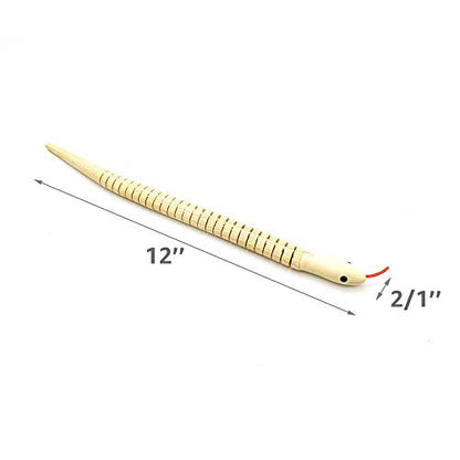 Natural Unfinished Wooden Wiggly Snakes - 12” Flexible Timber Snake - Blank Canvas - Great for Arts and Crafts - Themed Birthday Party Supplies, - WoodArtSupply