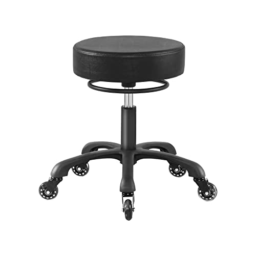 Swivel Rolling Stool Chair Aesthetic Work Chair Stool for Spa Massage Manicure Shop Larger Seat Heavy Duty (400lb Load Capacity) - WoodArtSupply