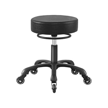 Swivel Rolling Stool Chair Aesthetic Work Chair Stool for Spa Massage Manicure Shop Larger Seat Heavy Duty (400lb Load Capacity) - WoodArtSupply