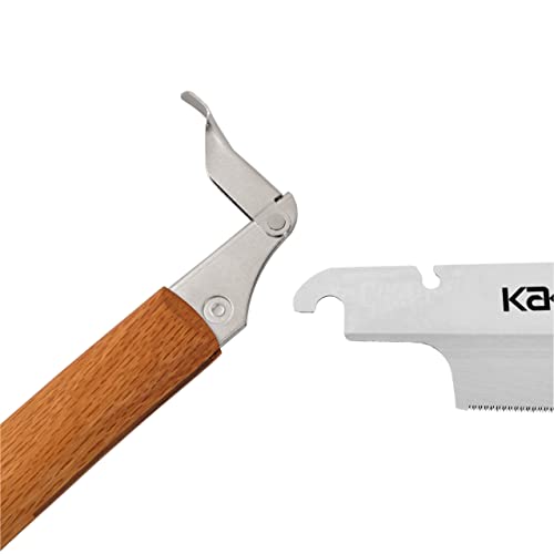 KAKURI Japanese Dozuki Saw 7 Inch Fine Cut Saw, Fine Tooth Thin Blade, Woodworking Japanese Pull Saw Kataba, Oil Finished Red Oak Handle, Made in KAKURI