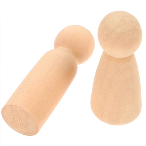 ULTNICE 20PCS Wooden Peg Doll Unfinished Wooden People Bodies Angel Dolls for DIY Craft ULTNICE