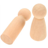 ULTNICE 20PCS Wooden Peg Doll Unfinished Wooden People Bodies Angel Dolls for DIY Craft ULTNICE