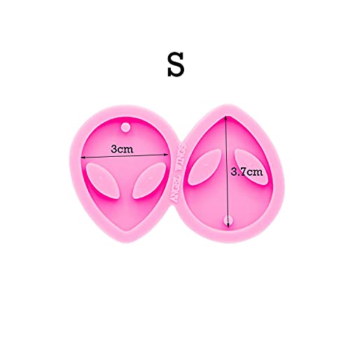 Shiny Glossy Alien-Shape Resin Jewelry Molds Silicone Molds for Epoxy Resin Earring Making Supplies Resin Keychain Mold Clay Molds Handmade Jewellrey Angel Wings