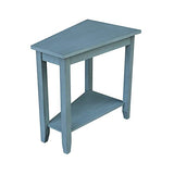 IC International Concepts International Concepts Keystone Accent Table, Ocean Blue - Antique Rubbed IC International Concepts