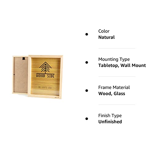 Wooden Picture frames 5x7 Inch - with Real Glass - Set of 2 - Eco Unfinished Wood - Thick Borders - Natural Wood Color for Table Top Display and Wall