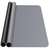 Silicone Sheets for Crafts, IKOCO 15.7"x 11.8" Silicone Craft Mat for Playdough A3 Large Nonstick Art Mat for Epoxy Resin Jewelry Casting, Black&Grey IKOCO