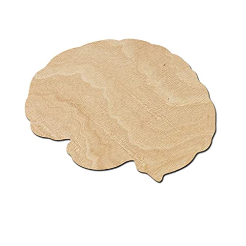 Brain Wood Cutouts for crafts, Laser Cut Wood Shapes 5mm thick Baltic Birch Wood, Multiple Sizes Available - WoodArtSupply