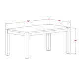 East West Furniture LM7-0N-T Lismore Dining Room Rectangle Rustic Wood Table, 40x72 Inch, Walnut East West Furniture