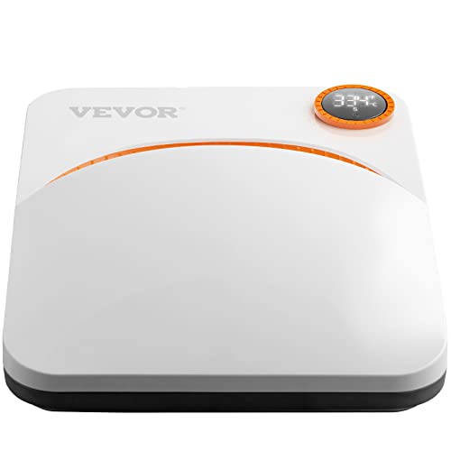 VEVOR Heat Press Machine,9x9inches Portable Shirt Printing Multifunctional Sublimation Transfer Heat Press Machine Teflon Coated, Easy Iron-on Press