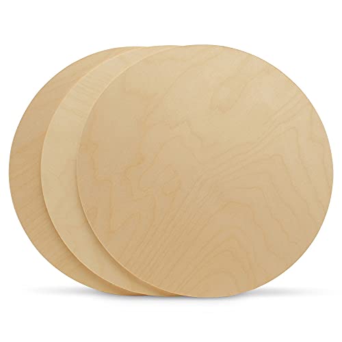 Wood Circles 30 inch, 1/4 Inch Thick, Birch Plywood Discs, Pack of 1 Unfinished Wood Circles for Crafts, Wood Rounds by Woodpeckers Woodpeckers
