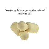 HAHIYO 1.4inches 25PCs Dad-Shape Wooden Peg Dolls Unfinished Wooden People Peg People Unfinished Craft Dolls Wooden Figures Doll Bodies Decorative HAHIYO