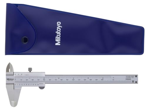 Mitutoyo 530-101 Vernier Calipers, Stainless Steel, for Inside, Outside, Depth and Step Measurements, Metric, 0"/0mm-150mm Range, +/-0.05mm Accuracy, - WoodArtSupply