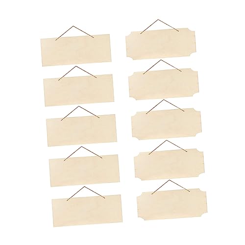 Kisangel Hanging Wooden Sign Unfinished Wood Sign Wood for Crafts Unfinished Wood Slice Rectangular Wooden Sign Crafts Wood Signs Wood Crafts Kisangel